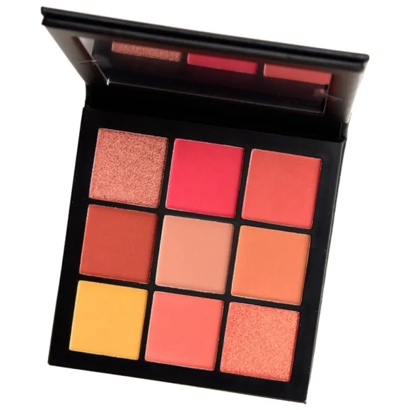 Huda Beauty Coral Obsessions Eyeshadow Palette 9 Matte, Shimmer, Metallic Shades - Picture 4 of 6